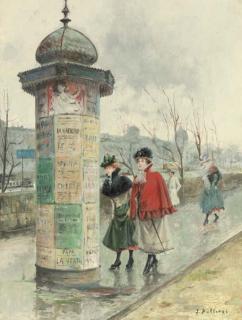 Joaquín Pallarés Y Allustante - Elégantes Sur Le Quai