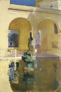 Joaquín Sorolla Y Bastida - Estanque de Charles V, Alcázar, Seville