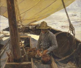 Joaquín Sorolla Y Bastida - Mondando patatas
