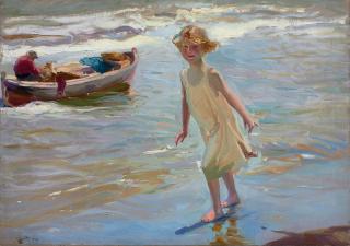 Joaquin Sorolla Y Bastida - Niña en la playa, Valencia