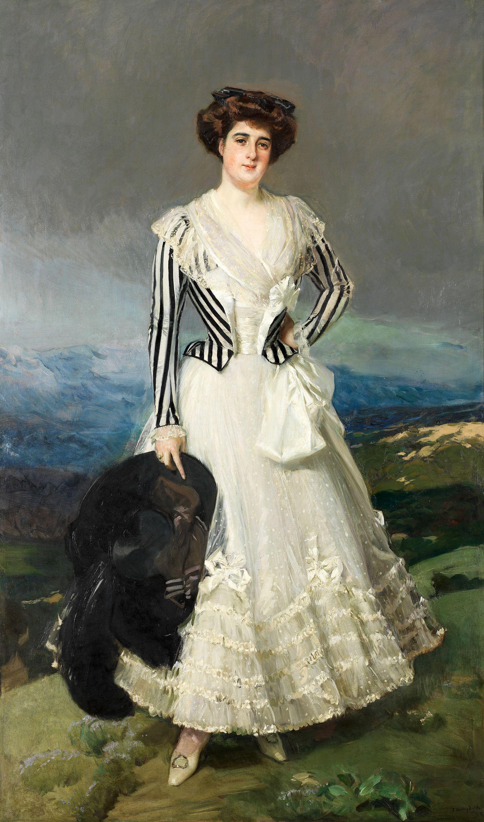 Joaquin Sorolla y Bastida - Portrait of María Luisa Maldonado y Salabert, Marquesa de Torneros, daughter of the Count of Villagonzalo, full length