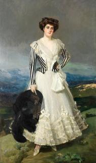 Joaquin Sorolla y Bastida - Portrait of María Luisa Maldonado y Salabert, Marquesa de Torneros, daughter of the Count of Villagonzalo, full length