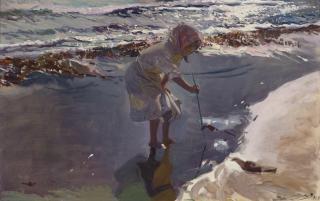 Joaquin Sorolla Y Bastida - Spanish buscando Mariscos, Playa De Valencia