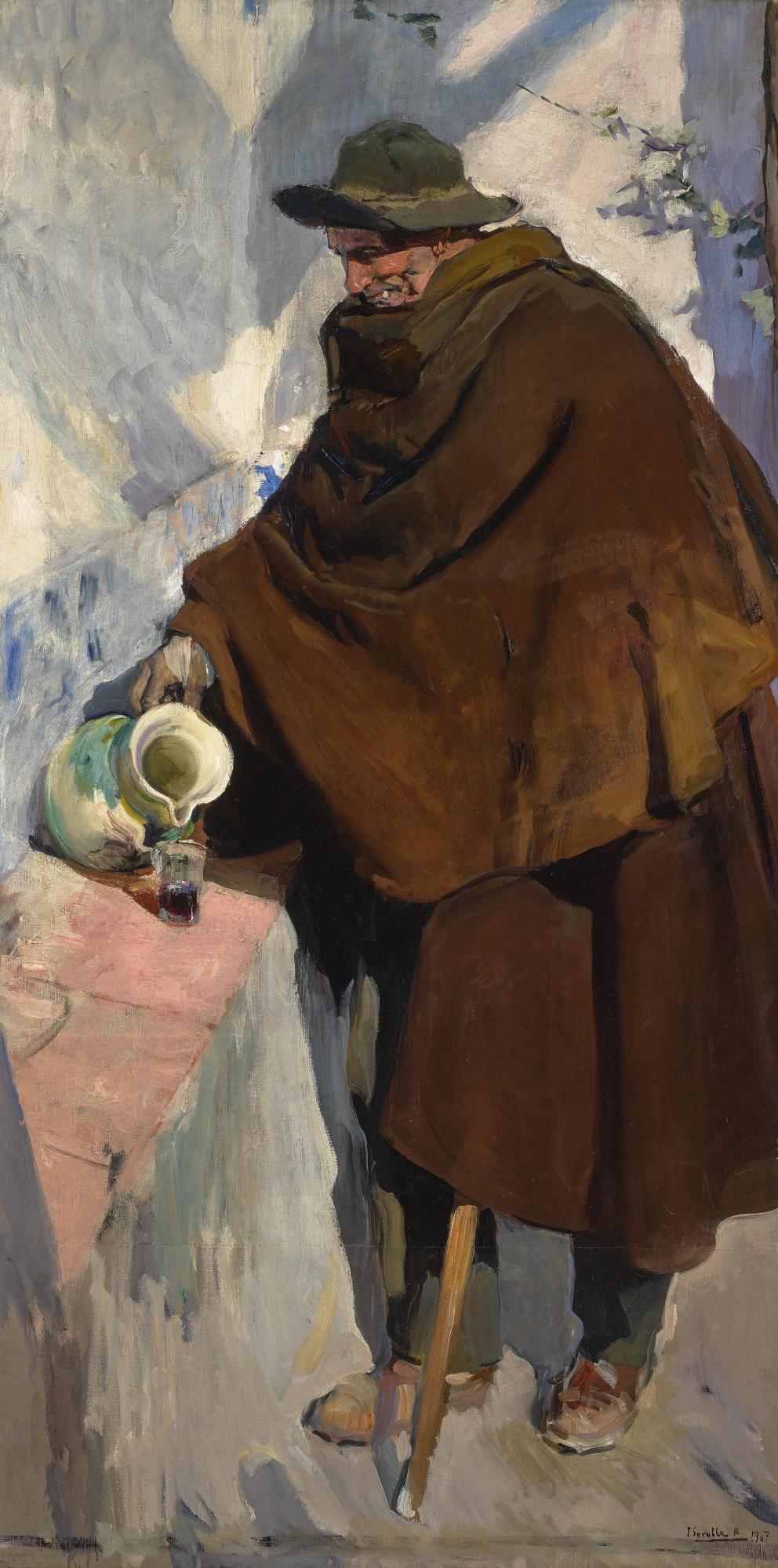 Joaquín Sorolla Y Bastida - Viejo Castellano Sirviéndose Vino (The Old Man Of Castille) 