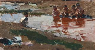 Joaquín Sorolla - Spanish en El Rio (At The Riverside)