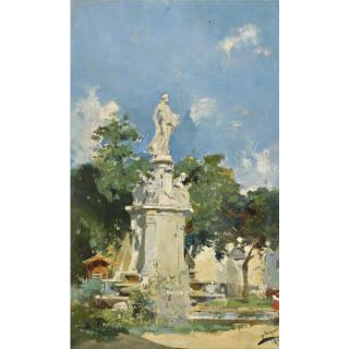 Joaquín Sorolla - Spanish la Fuente De Apolo, Madrid (The Fountain Of Apollo, Madrid)