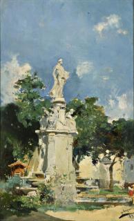 Joaquín Sorolla - The Fountain Of Apollo, Madrid