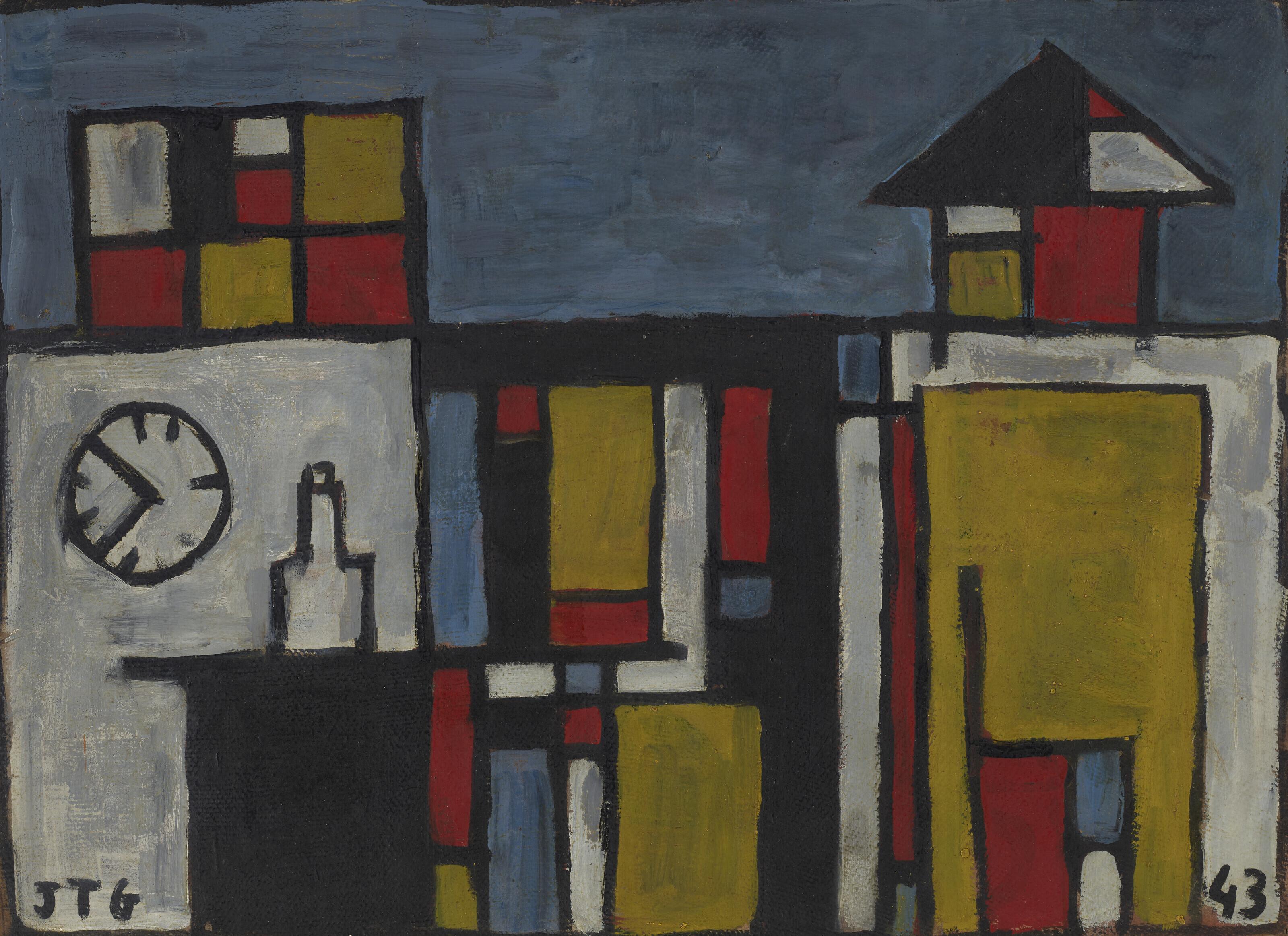 Joaquín Torres-García - Casa constructiva con reloj