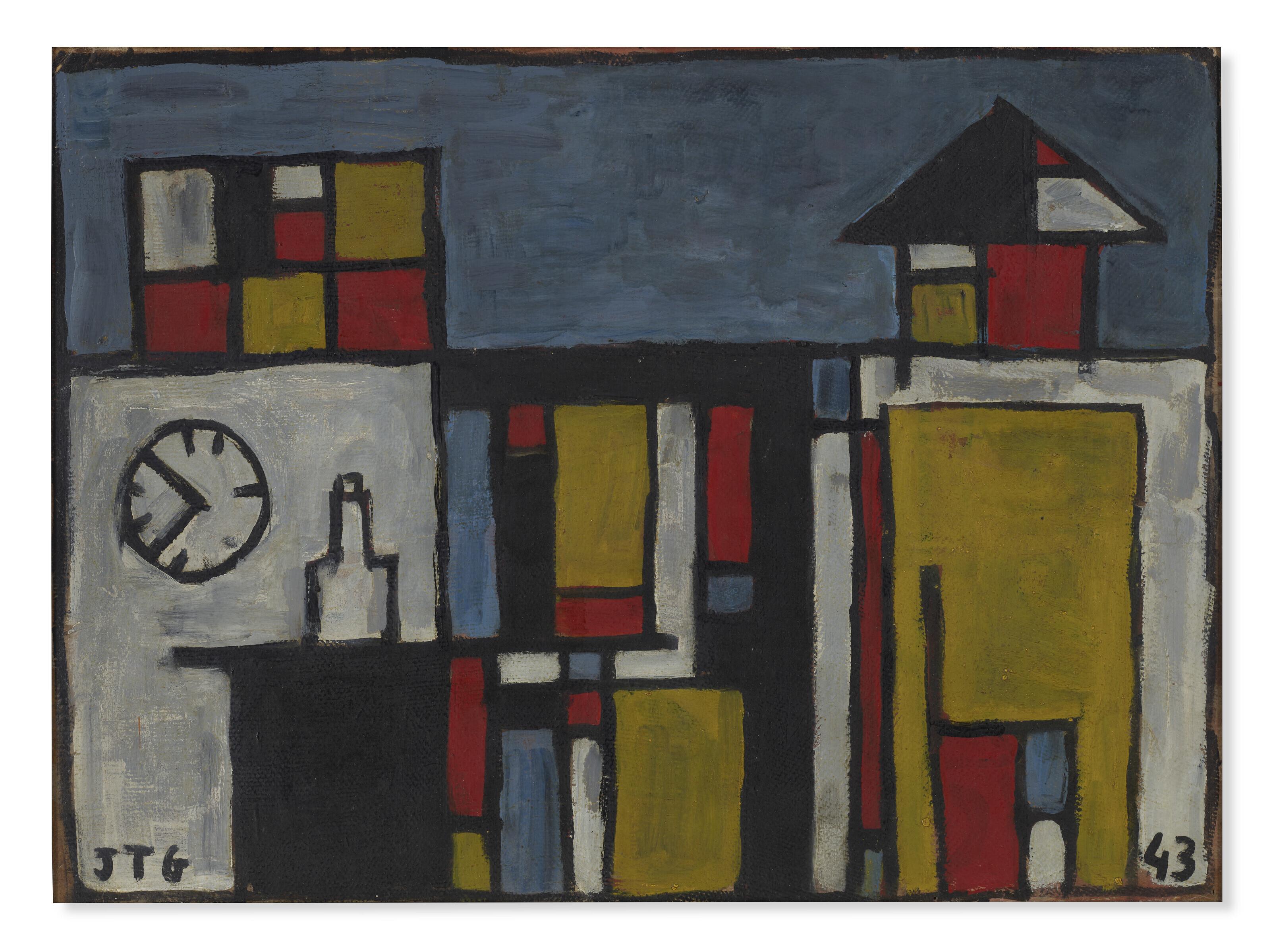 Joaquín Torres-García - Casa constructiva con reloj