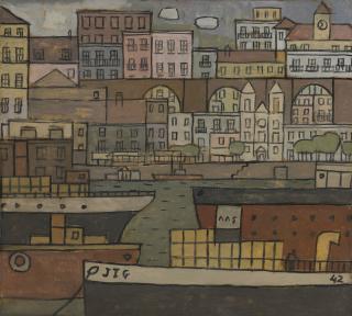 Joaquín Torres-García - Ciudad Con Puente Y Puerto Constructivo