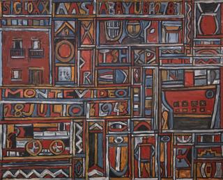 Joaquín Torres-García - Composición constructiva de estructura coloreada | 《建築構造圖》