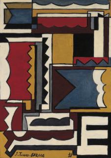 Joaquin Torres Garcia - Estructura con formas trabadas