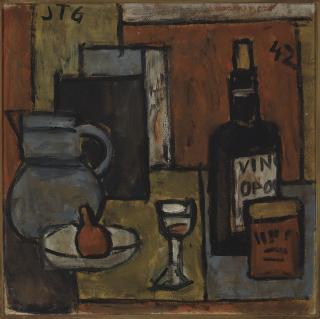 Joaquin Torres-Garcia - Naturaleza Muerta Con Copita Central