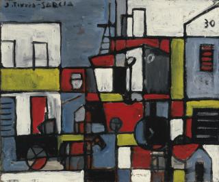 Joaquín Torres-García - Port Constructif Avec Ciel Bleu (Puerto Constructivo Con Cielo Azul)