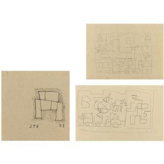 Joaquín Torres-García - Three Works: Drawing For A Monument, Port Of Uruguay And Untitled