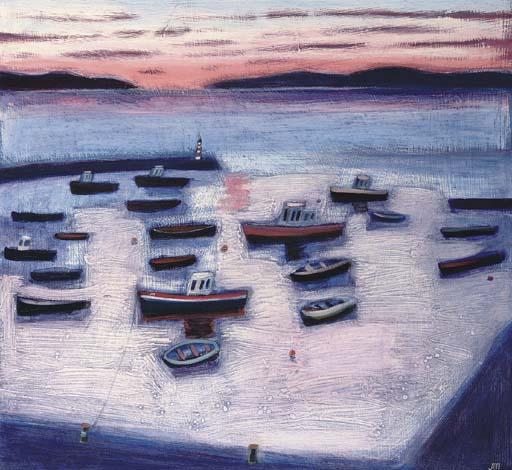 Jock Mcinnes, R.G.I. - Harbour at Sunset