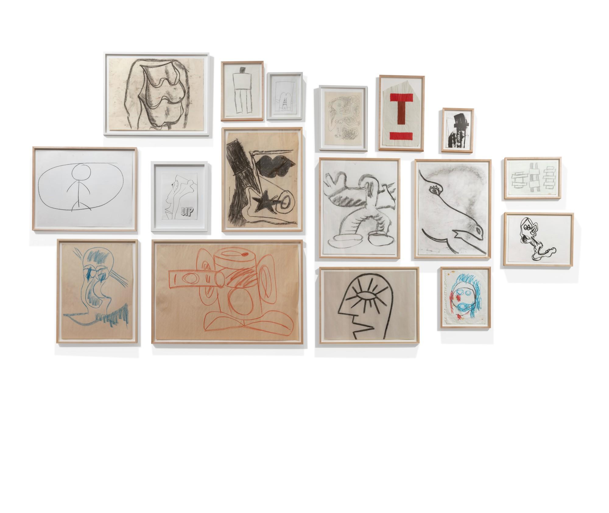 Joe Bradley - Untitled (17 Drawings)