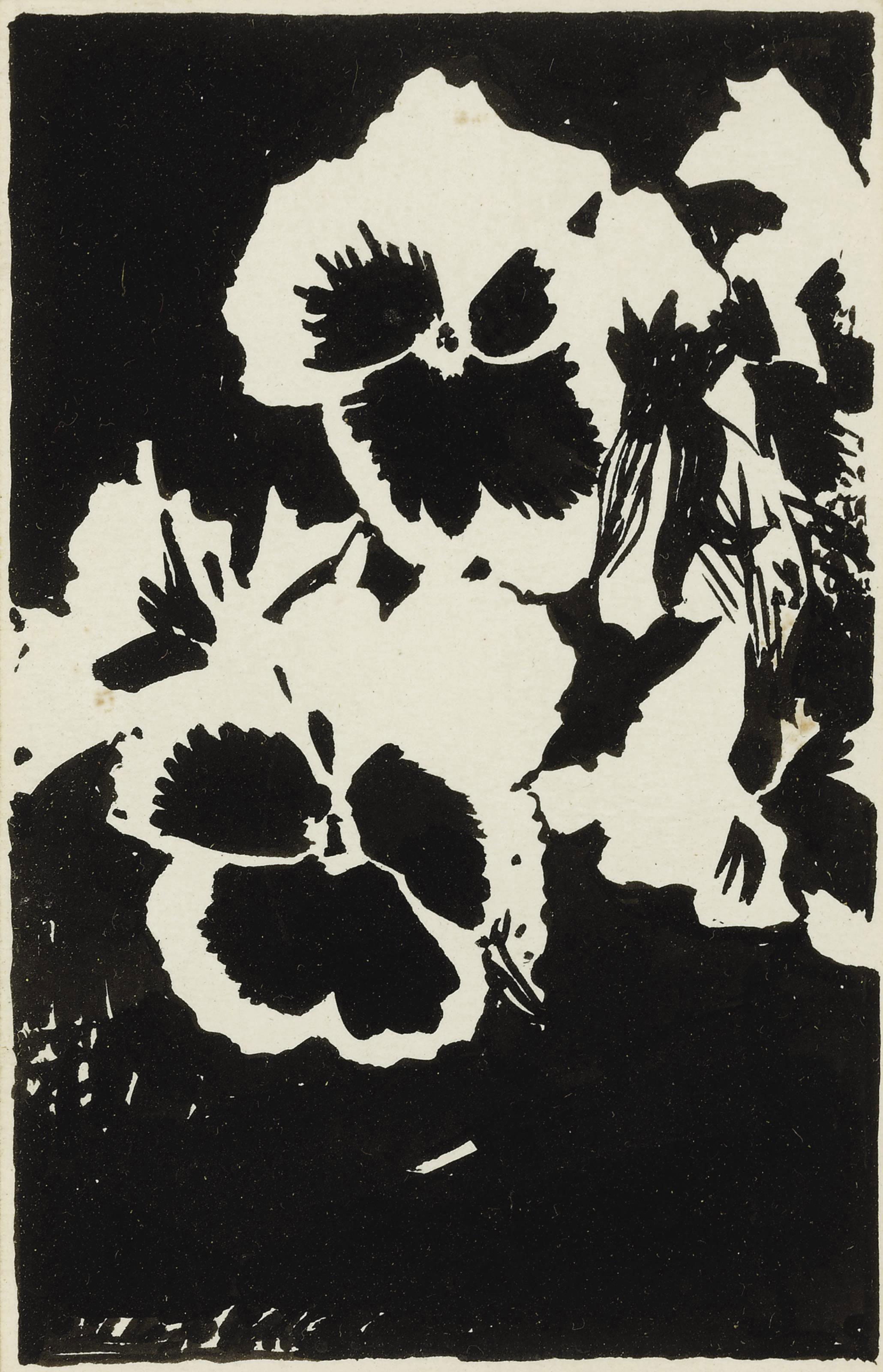 Joe Brainard - Untitled (Black Pansies)