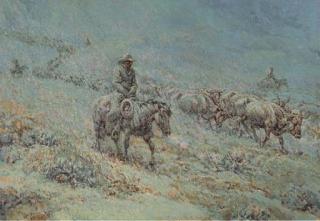 Joe De Yong - Cattle Drive At Night