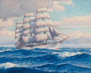 Joe Duncan Gleason - The Pacific Queen on the high seas (ex. Balclutha, Star of Alaska)