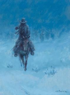 Joe Neil Beeler - North Wind 16 x 12 in. framed 25 x 22 in.