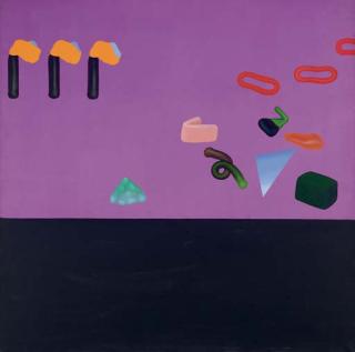 Joel Kermarrec - Fond Mauve Et Noir