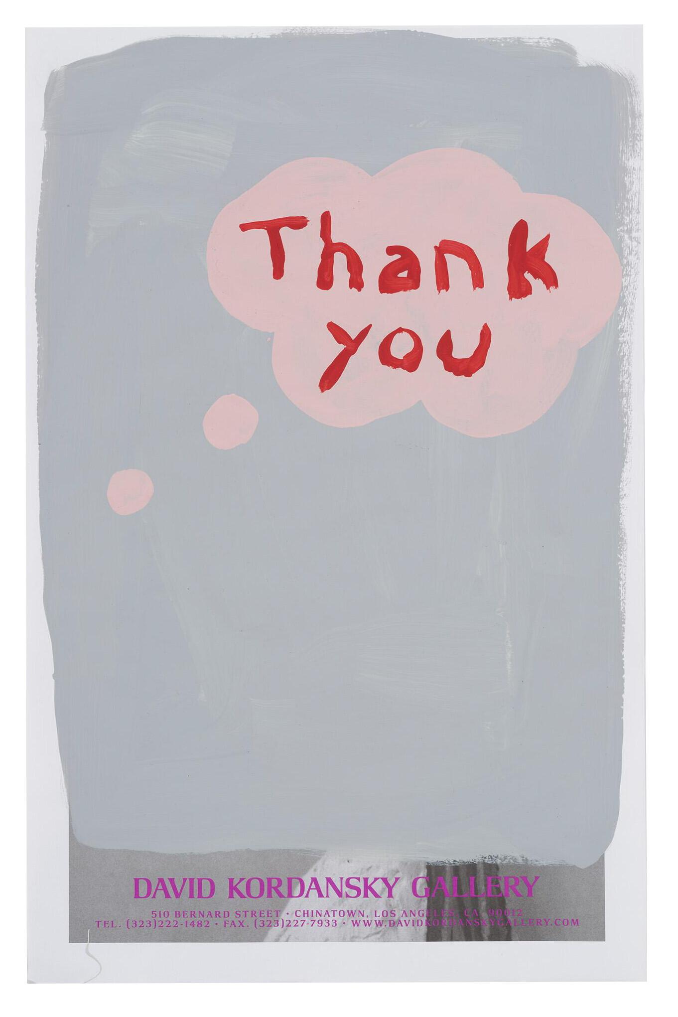 Joel Mesler - Untitled (Thank You)