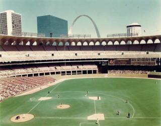 Joel Meyerowitz - St. Louis, Stadium and Arch, 1978