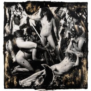 Joel Peter Witkin - Apollonia And Dominetrix Creating Pain In The Cut Of The West, New York, 1988