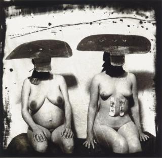 Joel-Peter Witkin - I.D. Photograph from Purgatory: and Two Women with Stomach Irritations, 1982; and Carrot Cake #1, 1982