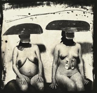 Joel-Peter Witkin - \'I. D. Photograph From Purgatory: Two Women With Stomach Irritations, New Mexico\'