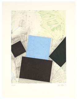 Joel Shapiro - Untitled (Blue square/with green)