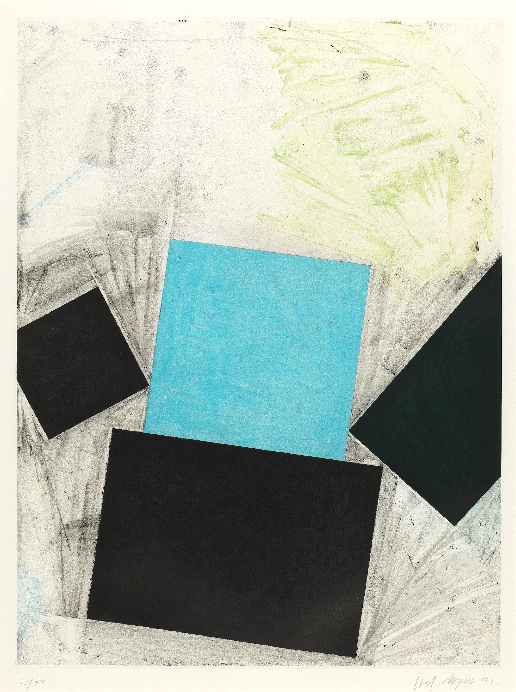 Joel Shapiro - Untitled (Red Square with Blue); Untitled (Blue Square with Green)