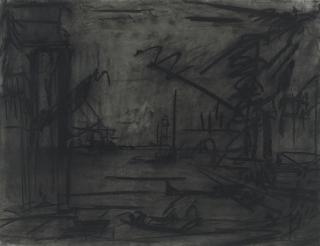 Jörg Ernert - Nach Lorrain - Hafen mit Einschiffung der Königin von Saba 2. Fassung