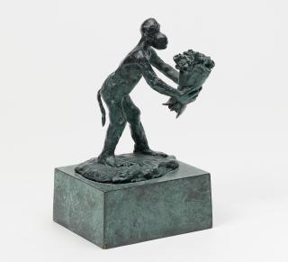 Jörg Immendorff - Affe mit Rosen