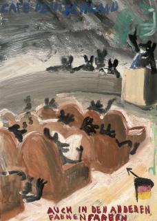 Jörg Immendorff - Cafe Deutschland: Auch in den Anderen Fannenfarben