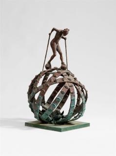 Jörg Immendorff - Fortuna: Läuferin auf der Weltkugel