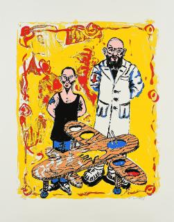 Jörg Immendorff - Selbst mit Baselitz.