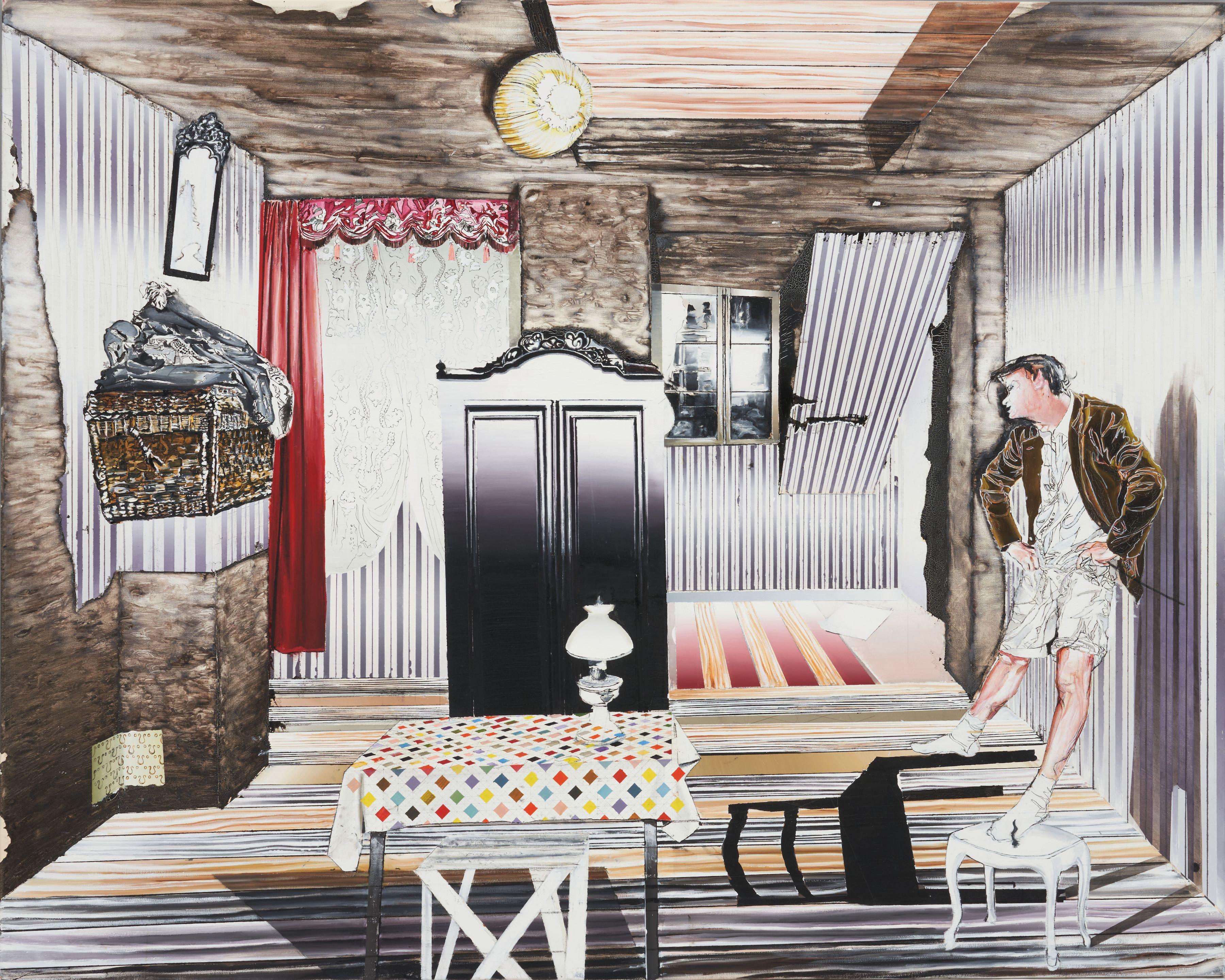 Jörg Lozek - Akrobat 63 x 79 in. (160.0 x 200.7 cm) unframed