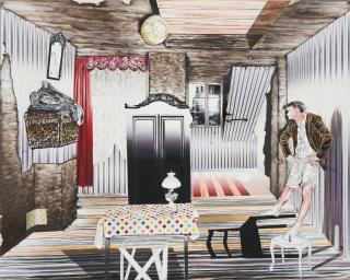 Jörg Lozek - Akrobat 63 x 79 in. (160.0 x 200.7 cm) unframed