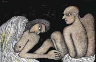 Jogen Chowdhury - Untitled (Couple)