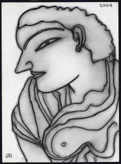 Jogen Chowdhury - Woman\'s Head
