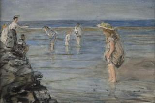 Johan Antonie de Jonge - A day at Scheveningen beach