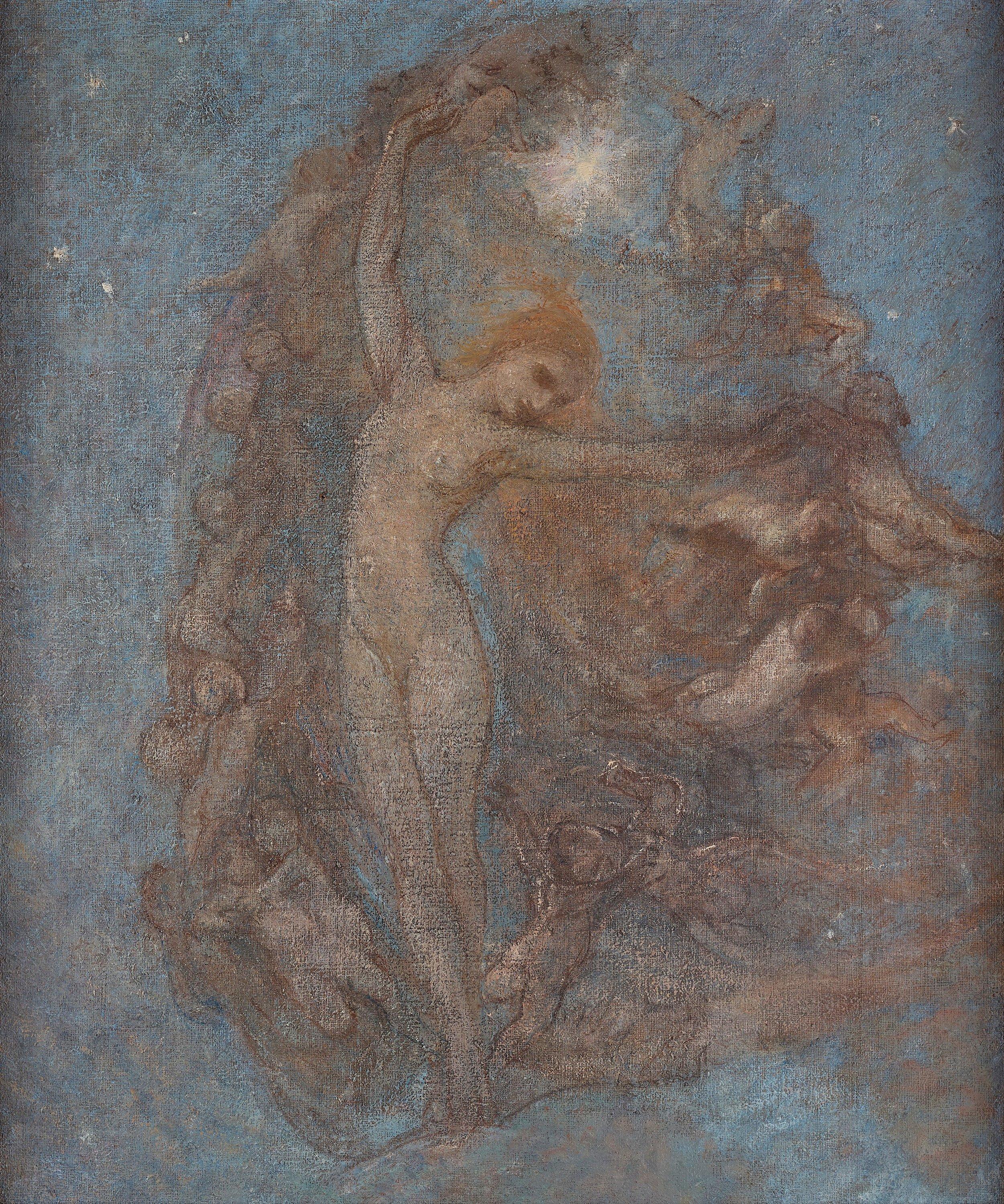 Johan Axel Gustav Acke - Woman against a night sky