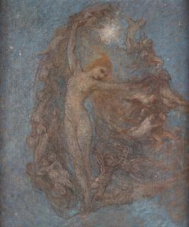 Johan Axel Gustav Acke - Woman against a night sky