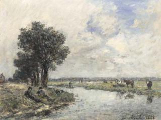 Johan Barthold Jongkind - Au bord de la Rivière