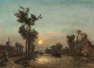 Johan Barthold Jongkind - Bord de canal en Hollande