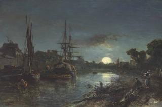 Johan Barthold Jongkind - Claire de lune aux environs de Paris