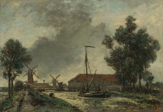 Johan Barthold Jongkind - Dutchla Passerelle, Hollande