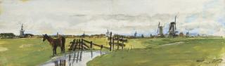 Johan Barthold Jongkind - Horse In The Overschie Plain, Rotterdam